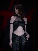 Load image into Gallery viewer, REJJ Acetate Imitated Leather Special-shaped Vest
