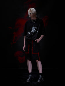 REJJ "Sword in the Skull" Print Loose T-shirt