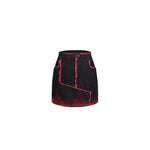 Load image into Gallery viewer, REJJ &quot;Hurt&quot; Blood flowing denim short skirt
